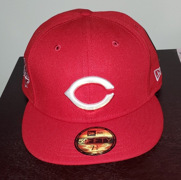 Cincinnati Reds New Era  Red/White Side Patch 59FIFTY Fitted Hat, Size 7… - Picture 2 of 10